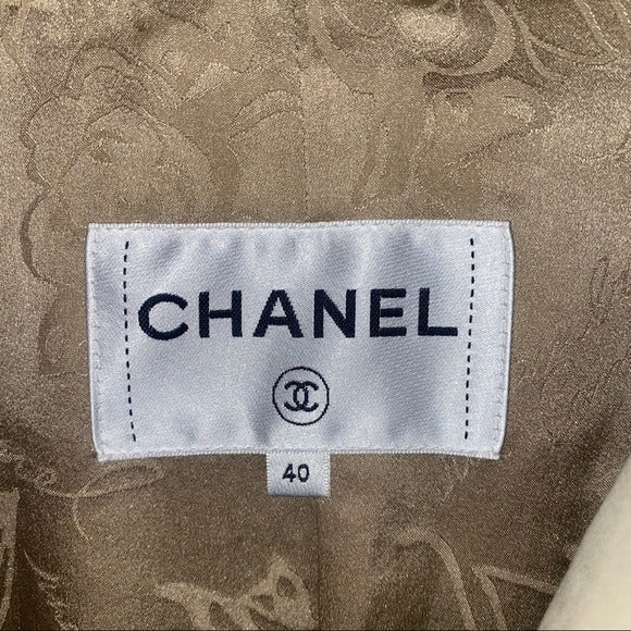 AUTHENTIC Chanel Women's '18 Silk Drawstring Trench Coat LIMITED EDITION