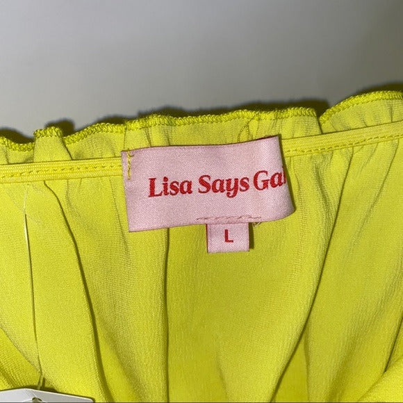 NWT Lisa Says Gah Agatha Smocked Long Sleeve Mini Dress