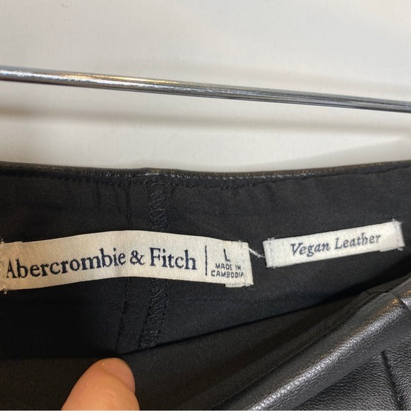Abercrombie & Fitch Vegan Leather Mini Skort