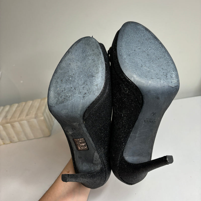 Gucci Horsebit Shimmer Heels