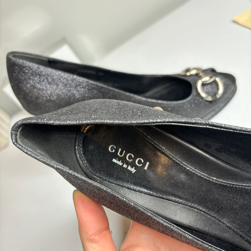 Gucci Horsebit Shimmer Heels