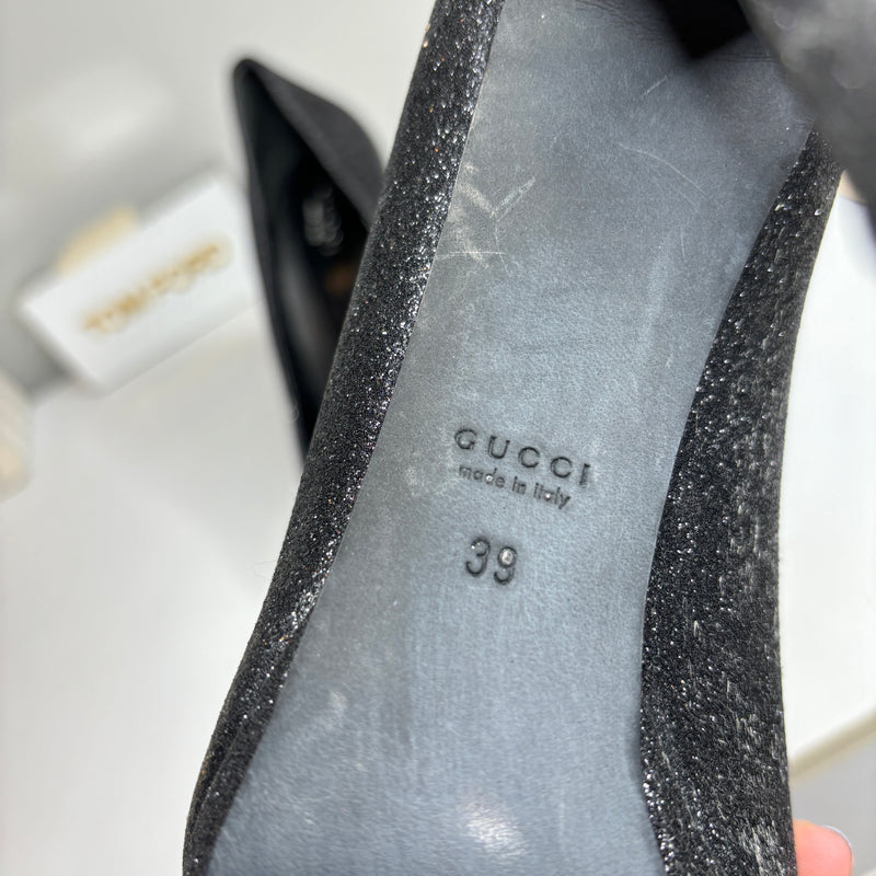 Gucci Horsebit Shimmer Heels