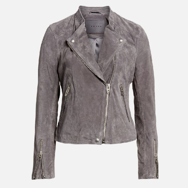 Blank NYC No Limit Suede Leather Moto Jacket S