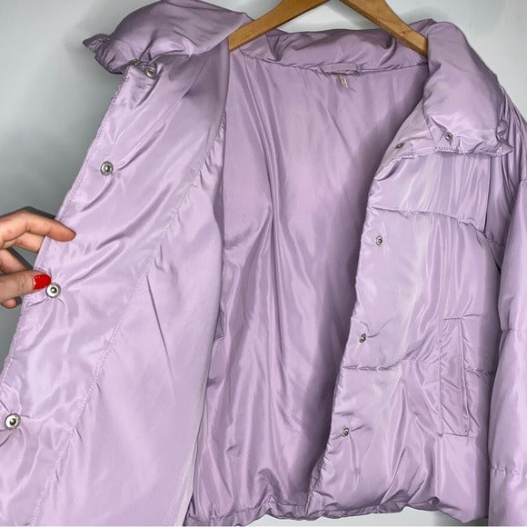 FREE PEOPLE Weekender Puffer Coat Jacket in Lilac