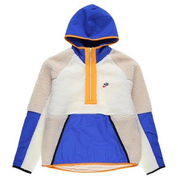 Nike Sportswear Half Zip Sherpa Fleece Hooded Jacket