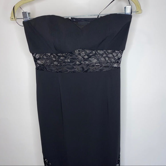 Jay Godfrey Lott Maxi Dress Black Lace Gown