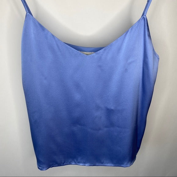 L'AGENCE Jane Silk Cami in Baby Blue 100%