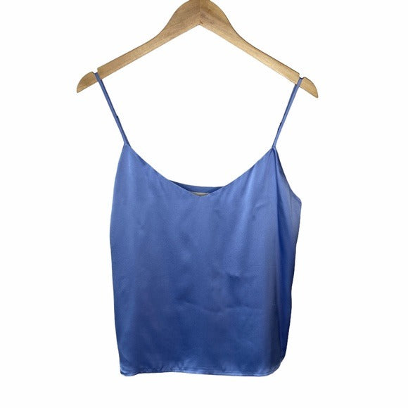 Vintage Silk Asymmetric Lace Trimmed Y2K Cami Tank Top