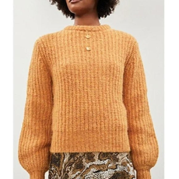 Reformation Tatum Wool Sweater Mustard